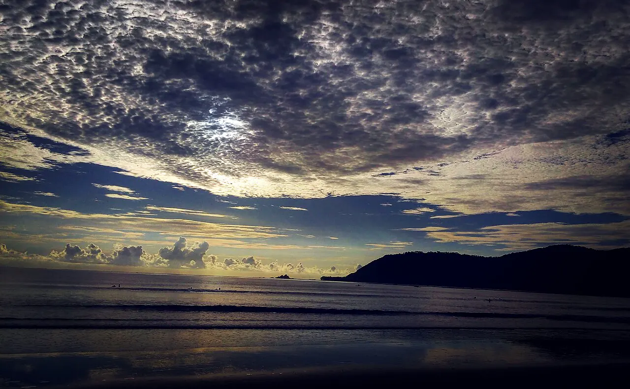 Waves rolling toward the shore at Sabang Beach